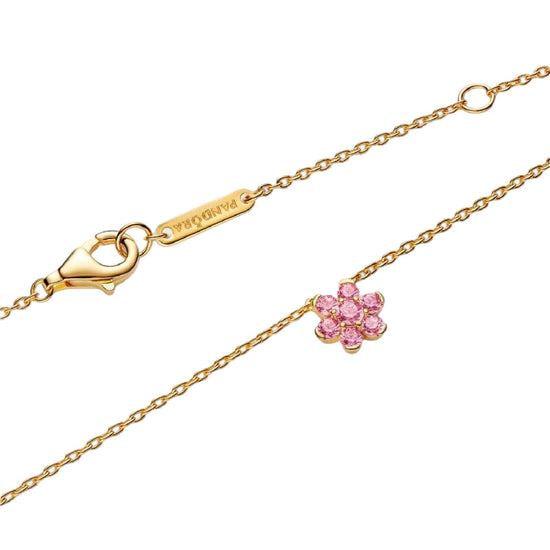 Collana catena Pandora Fiore Luminoso in lega oro e zirconi MISURA UNICA