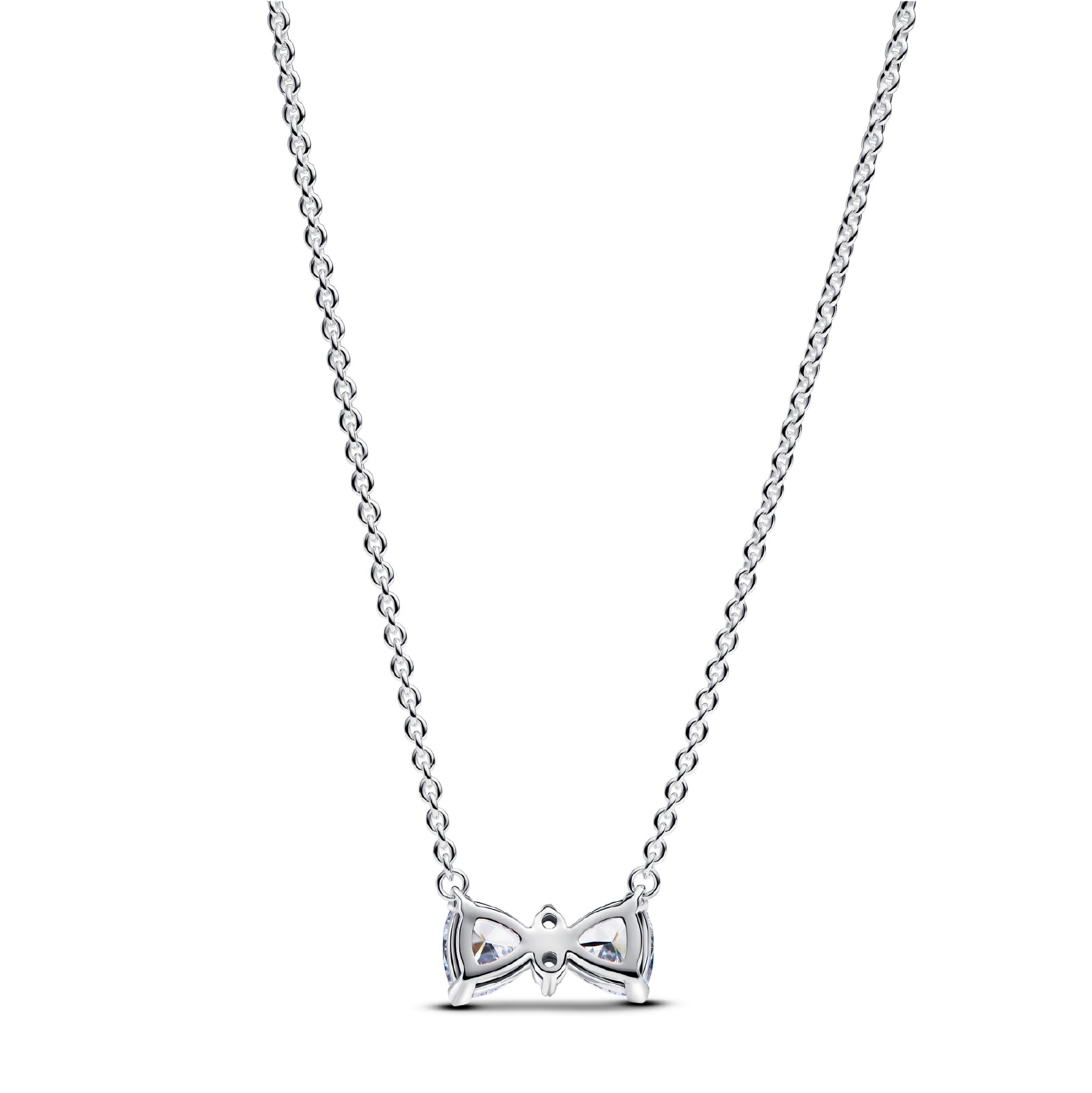 Collana Pandora in argento ciondolo a fiocco di zirconi MISURA UNICA