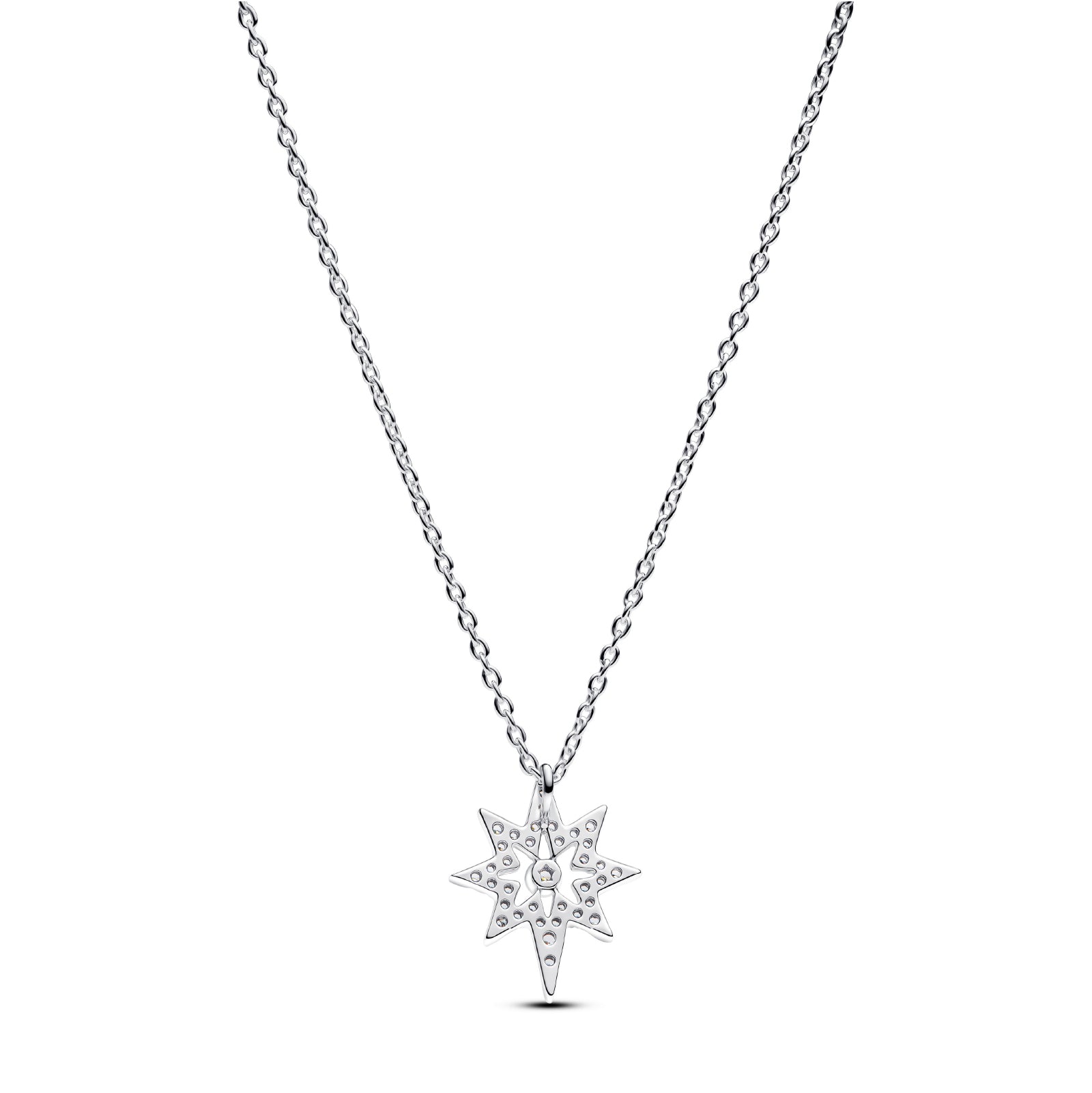 Collana Pandora in argento con stella polare di zirconi MISURA UNICA