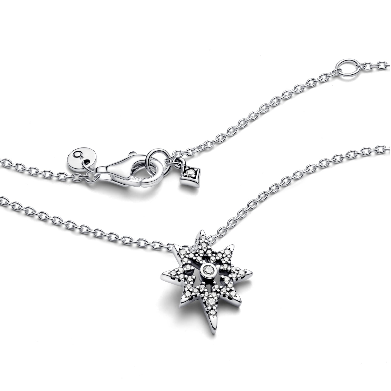 Collana Pandora in argento con stella polare di zirconi MISURA UNICA