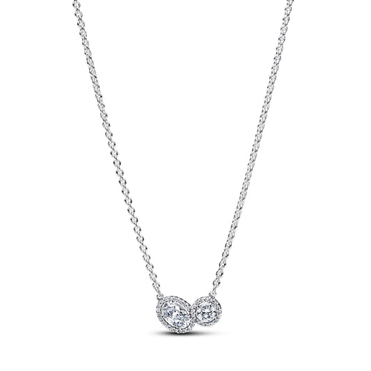 Collana donna Pandora in argento ciondolo con zirconi bianchi MISURA UNICA