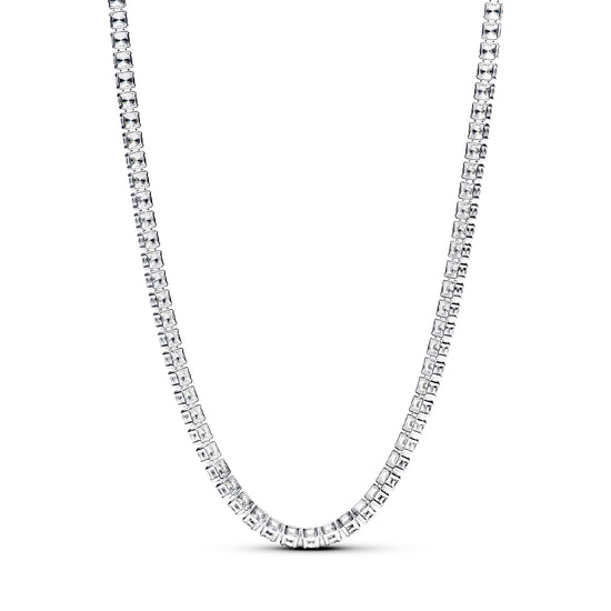 Collana tennis choker Pandora in argento con zirconi bianchi MISURA UNICA