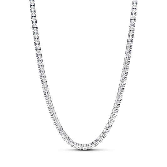 Collana tennis choker Pandora in argento con zirconi bianchi MISURA UNICA