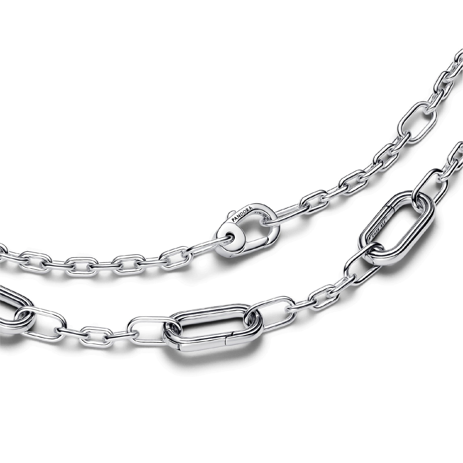 Collana girocollo Pandora in argento 925 con 5 link apribili MISURA UNICA