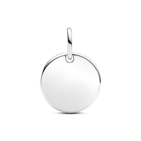 Charm pendente Pandora in argento medaglia lucida e diamante MISURA UNICA