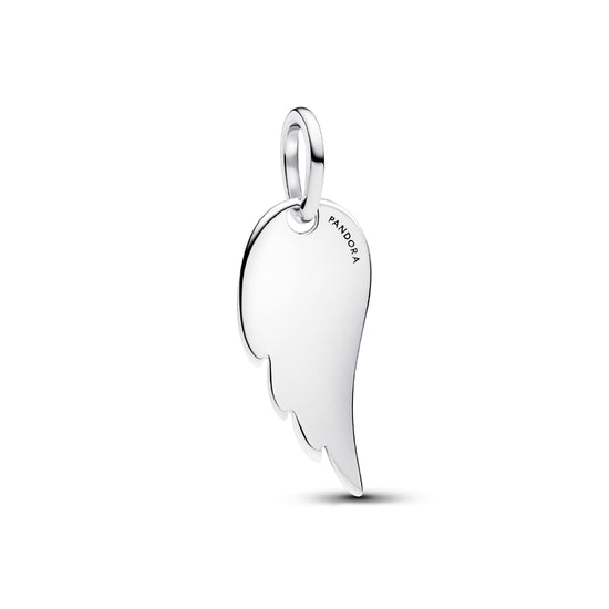 Charm pendente Pandora in argento ali d’angelo da incidere MISURA UNICA