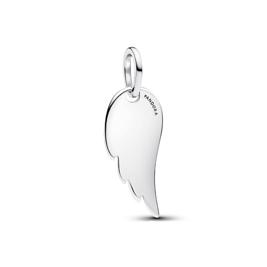 Charm pendente Pandora in argento ali d’angelo da incidere MISURA UNICA
