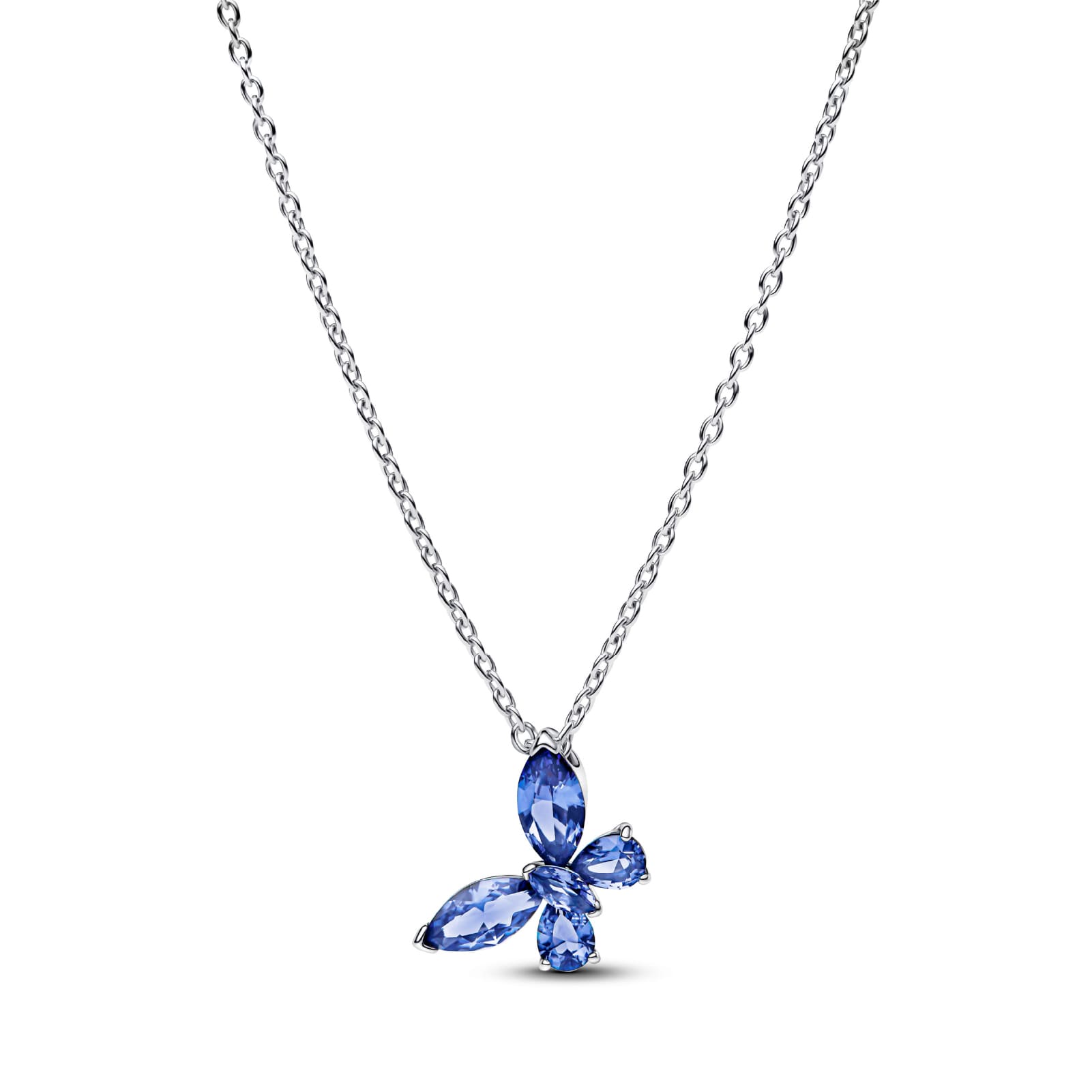 Collana Pandora Timeless in argento Farfalla Luminosa blu MISURA UNICA