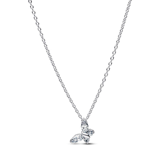 Collana Pandora Timeless in argento Farfalla con zirconi MISURA UNICA
