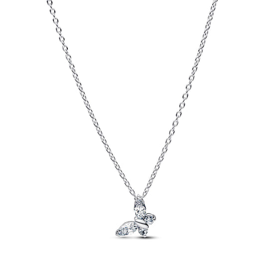 Collana Pandora Timeless in argento Farfalla con zirconi MISURA UNICA