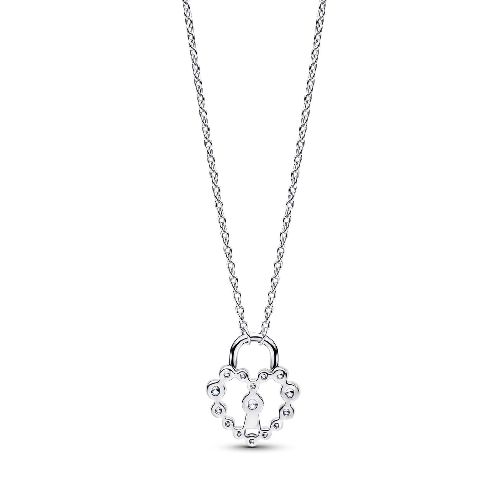 Collana catena Pandora con lucchetto cuore luminoso MISURA UNICA
