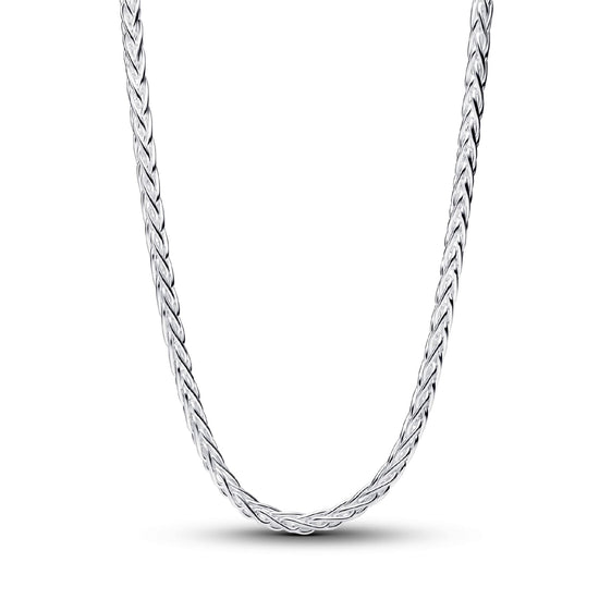 Collana Pandora in argento con maglia coda di volpe e zirconi MISURA UNICA
