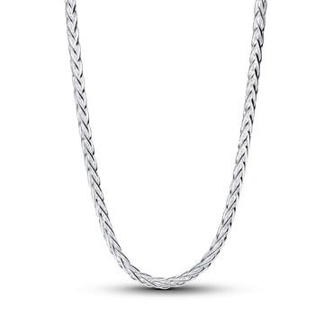 Collana Pandora in argento con maglia coda di volpe e zirconi MISURA UNICA