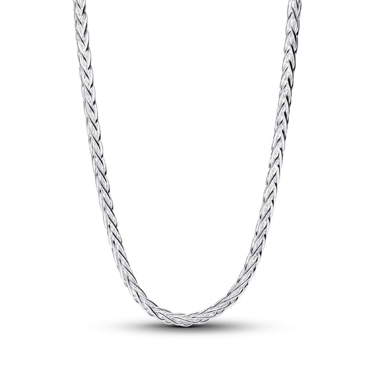 Collana Pandora in argento con maglia coda di volpe e zirconi MISURA UNICA