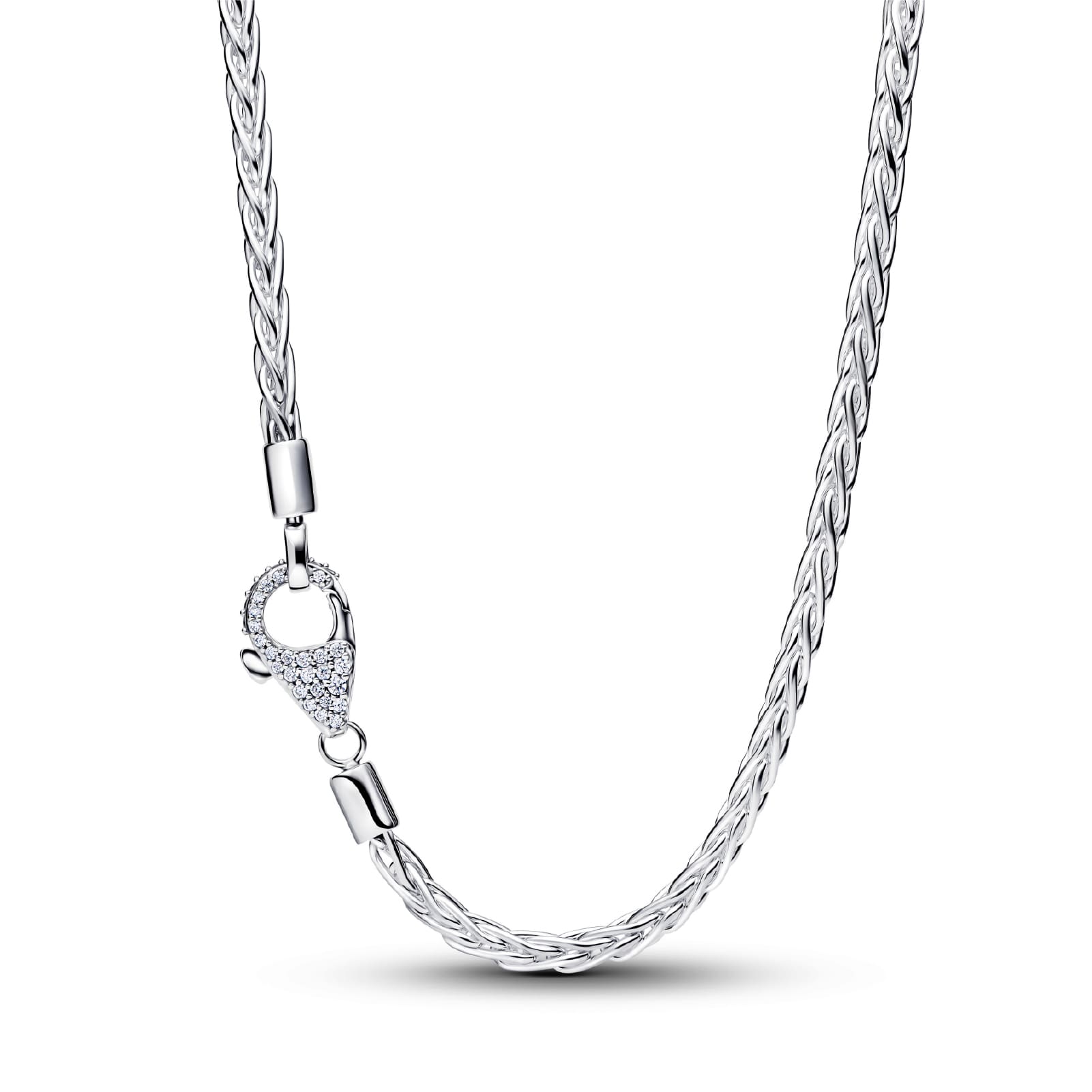 Collana Pandora in argento con maglia coda di volpe e zirconi MISURA UNICA