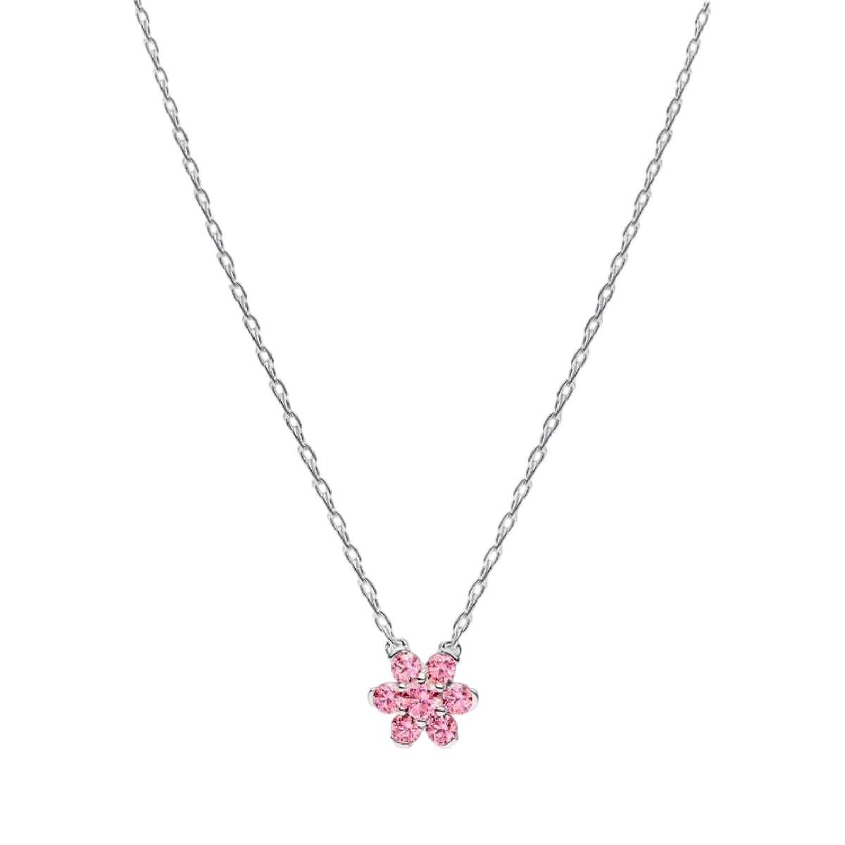 Collana catena Pandora Fiore Luminoso in argento e zirconi MISURA UNICA