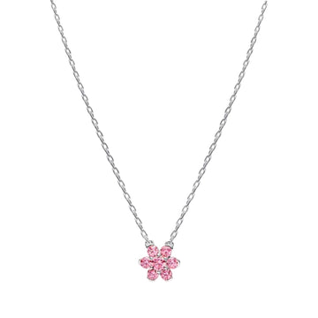 Collana catena Pandora Fiore Luminoso in argento e zirconi MISURA UNICA