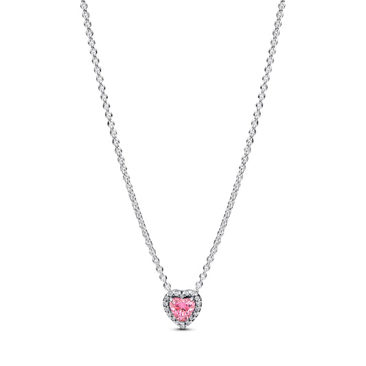 Collana donna Pandora in argento ciondolo cuore con zirconi MISURA UNICA
