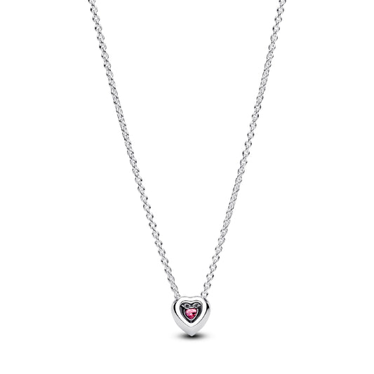 Collana donna Pandora in argento ciondolo cuore con zirconi MISURA UNICA