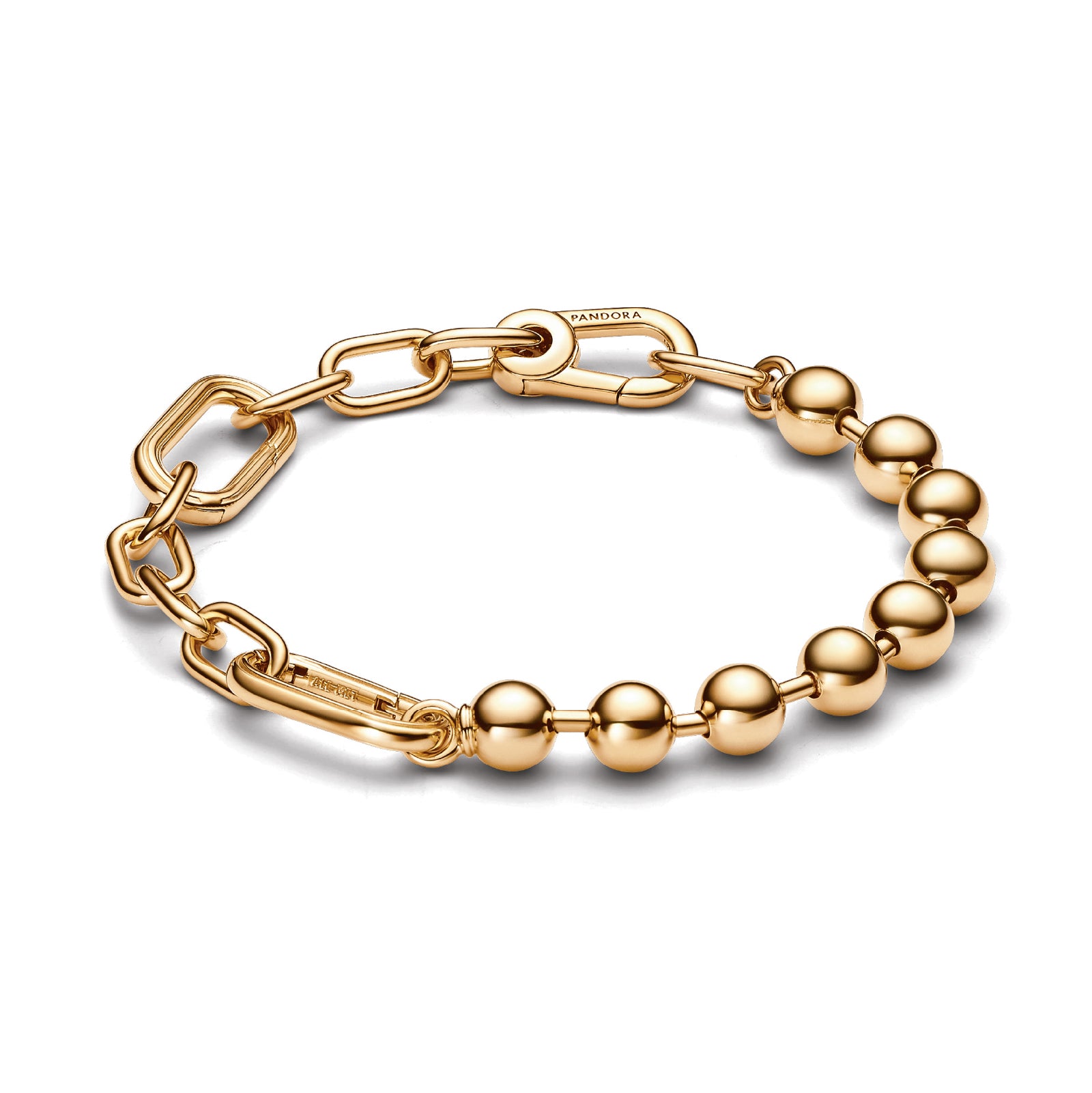 Bracciale a maglie Pandora placcato oro con sfere da donna P.562793C00-3