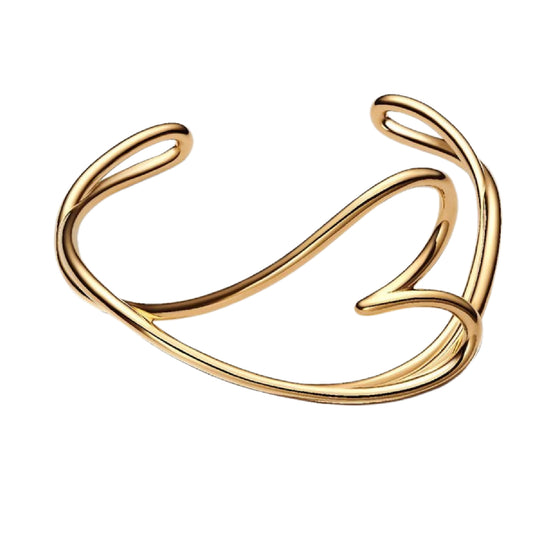 Bracciale bangle Pandora Essence in argento dorato a cuore 16 cm
