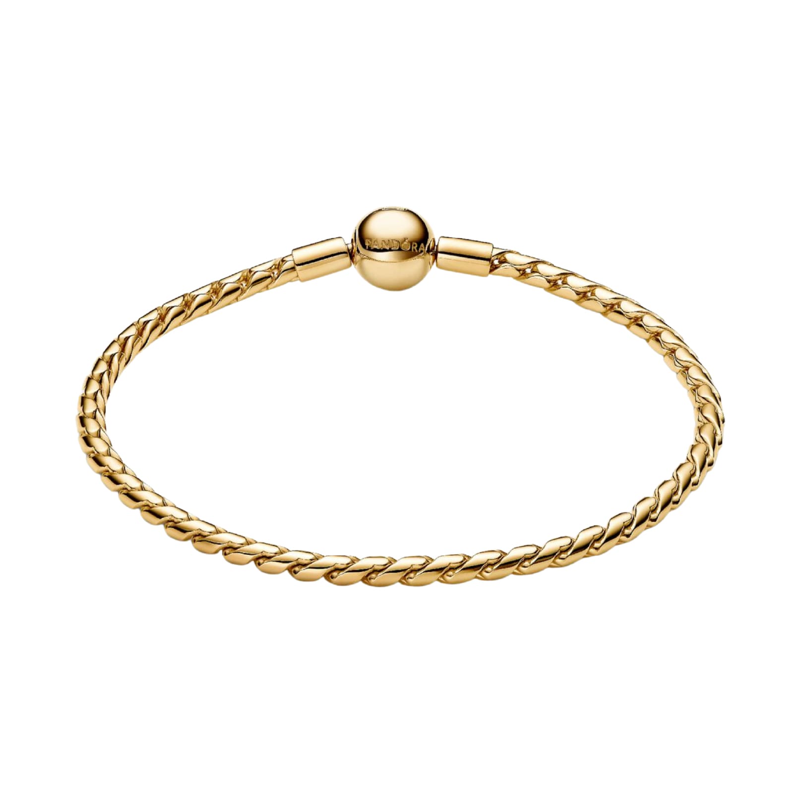 Bracciale Pandora in argento dorato con chiusura a sfera 16 cm