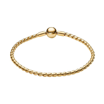 Bracciale Pandora in argento dorato con chiusura a sfera 16 cm