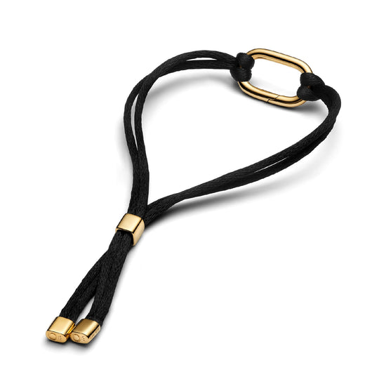 Bracciale regolabile Pandora ME in cordino nero apribile REGOLABILE