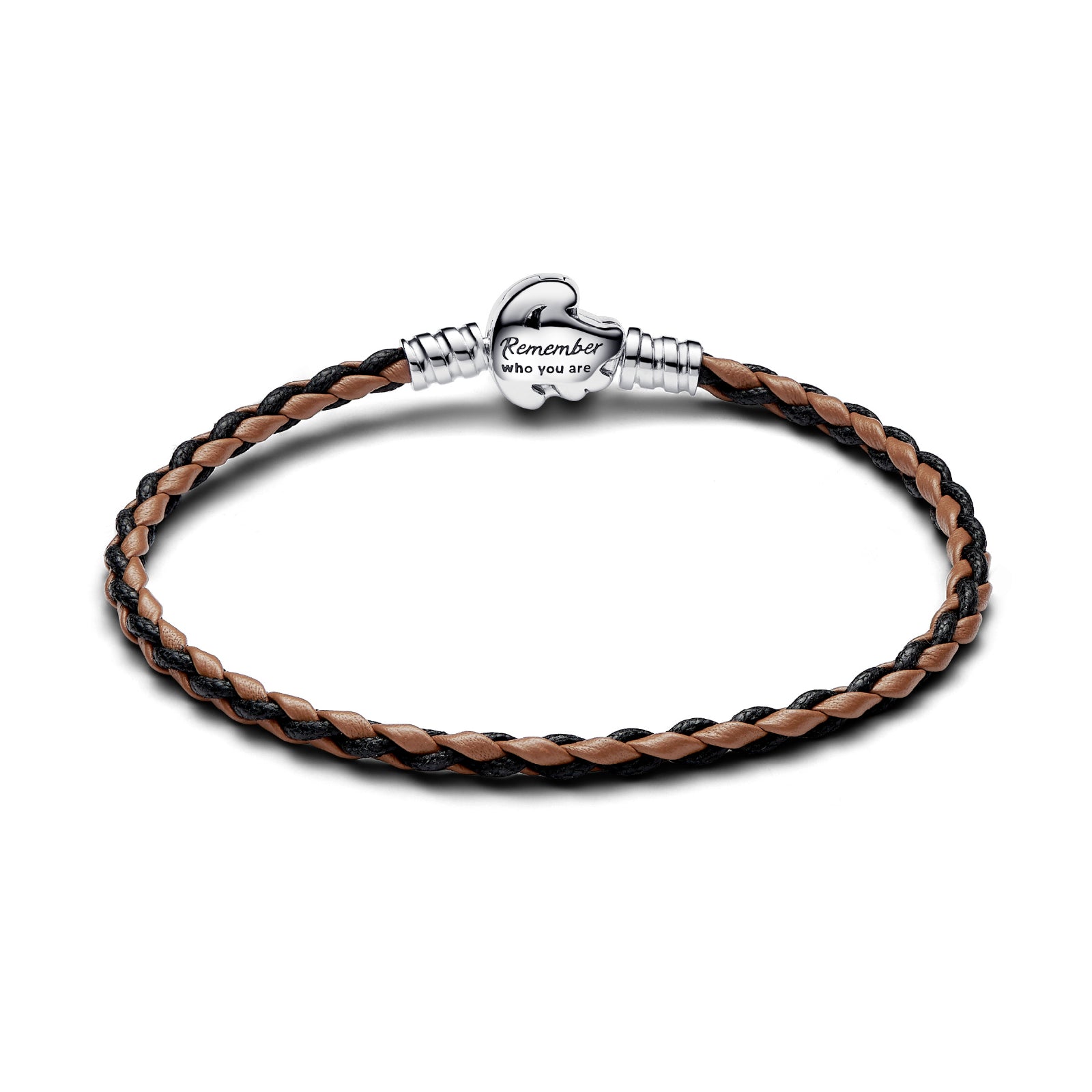 Bracciale semirigido Pandora in pelle marrone da donna P.593361C01-S1