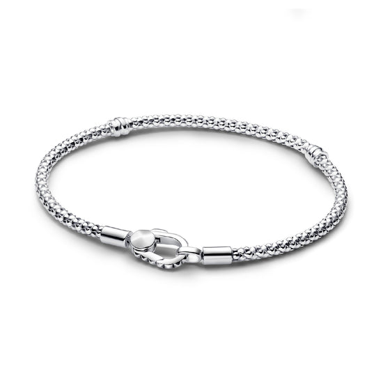 Bracciale Pandora in argento con chiusura a moschettone 16 cm