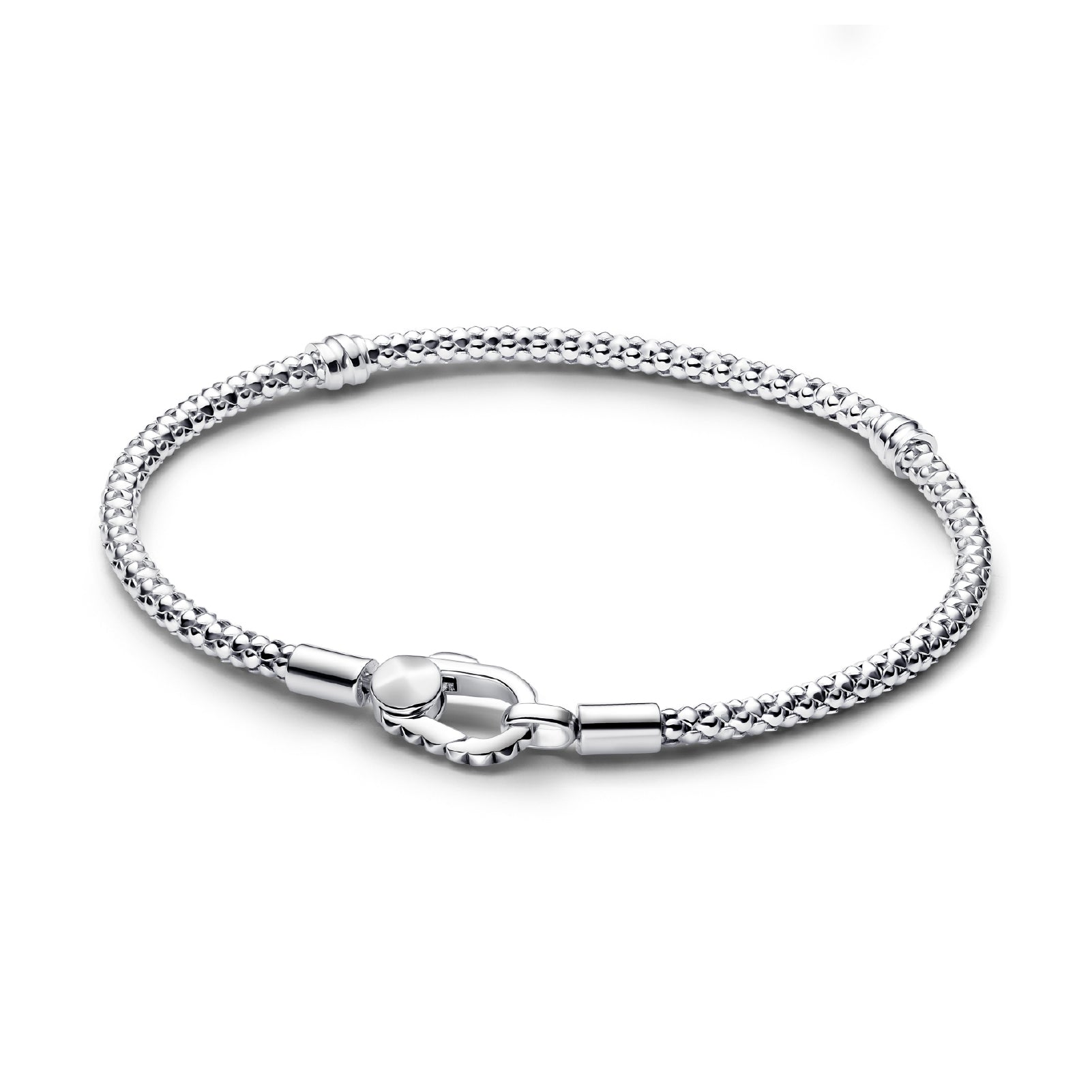 Bracciale Pandora in argento con chiusura a moschettone 16 cm