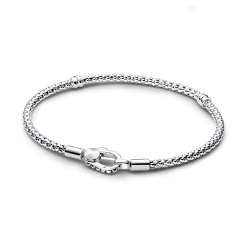 Bracciale Pandora in argento con chiusura a moschettone 16 cm
