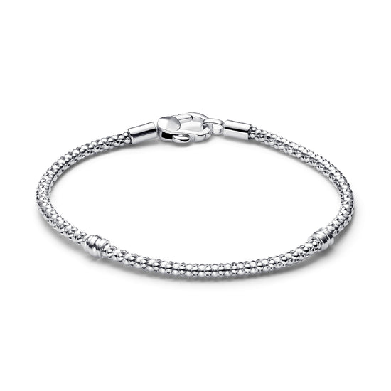 Bracciale Pandora in argento con chiusura a moschettone 16 cm