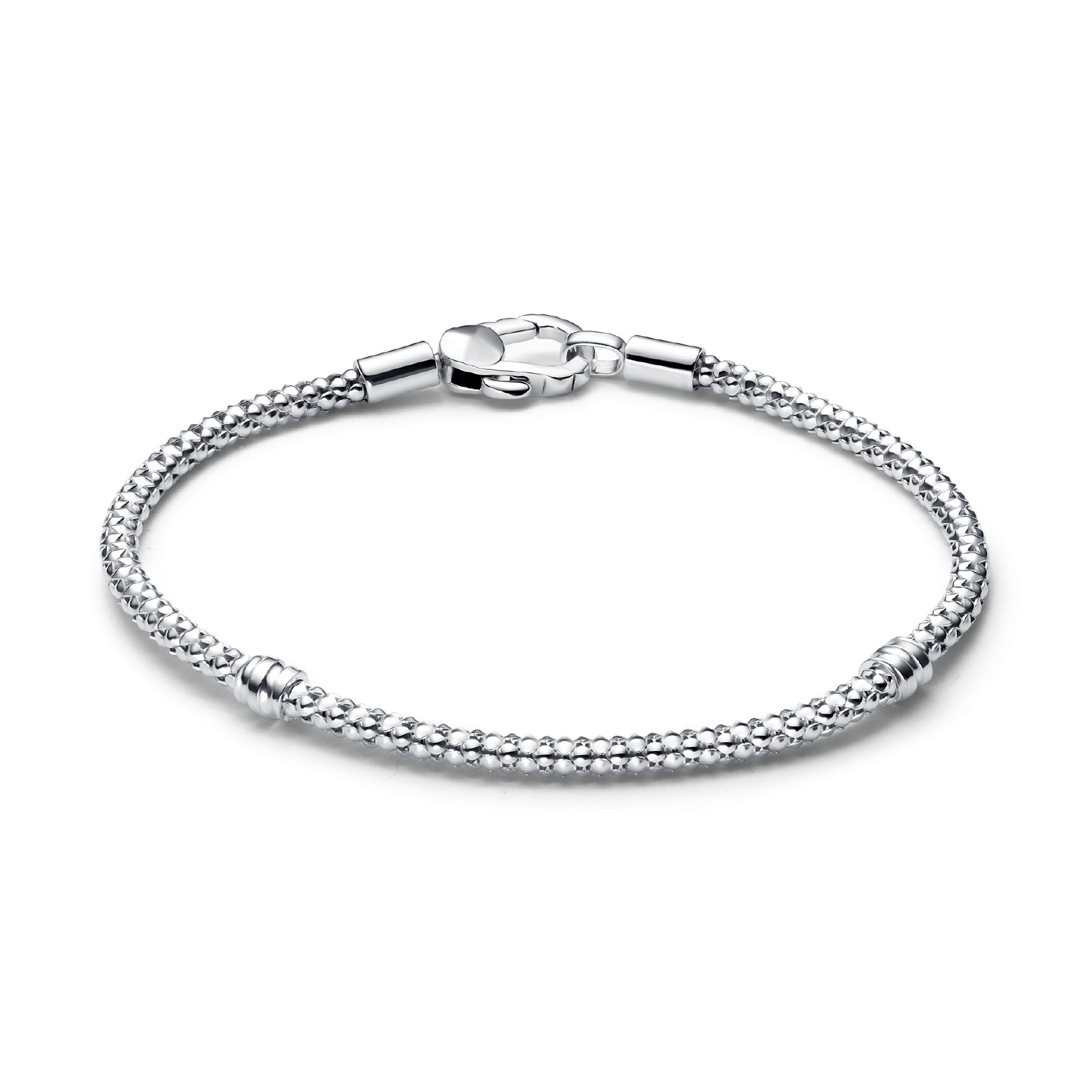 Bracciale Pandora in argento con chiusura a moschettone 16 cm
