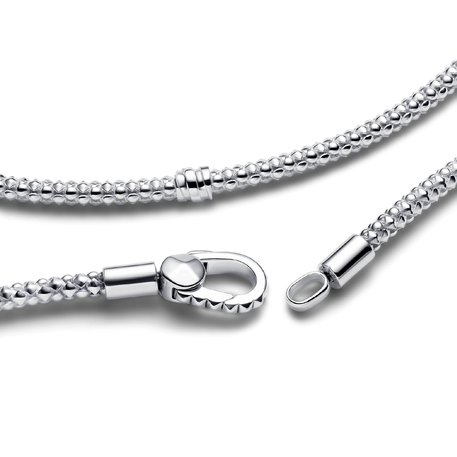 Bracciale Pandora in argento con chiusura a moschettone 16 cm