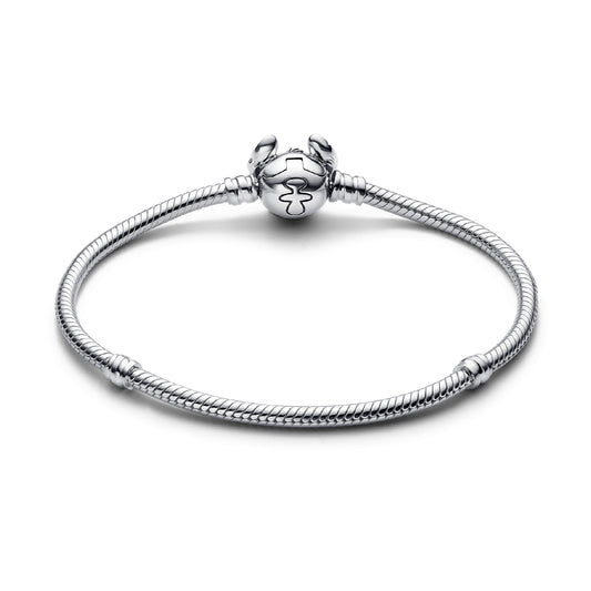 Bracciale Pandora in argento con chiusura a Stitch 16 cm
