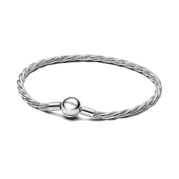 Bracciale da donna Pandora in argento con catena intrecciata 16 cm