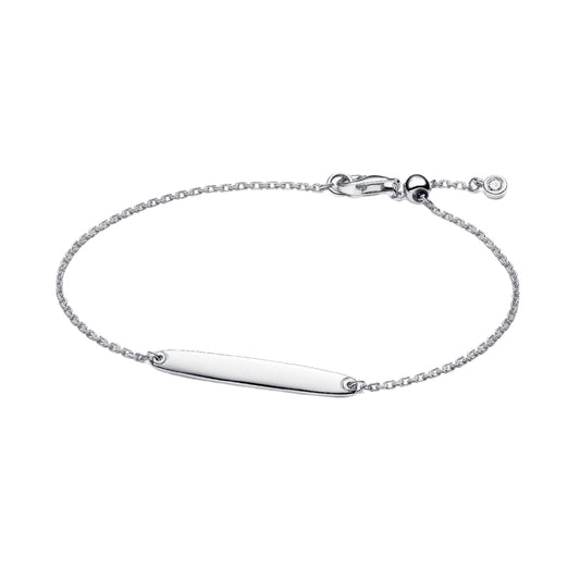 Bracciale catena Pandora argento con targhetta da incidere 16 cm