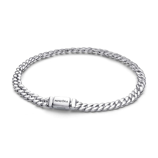 Bracciale Pandora in Argento Sterling 925 con maglia cubana 16 cm
