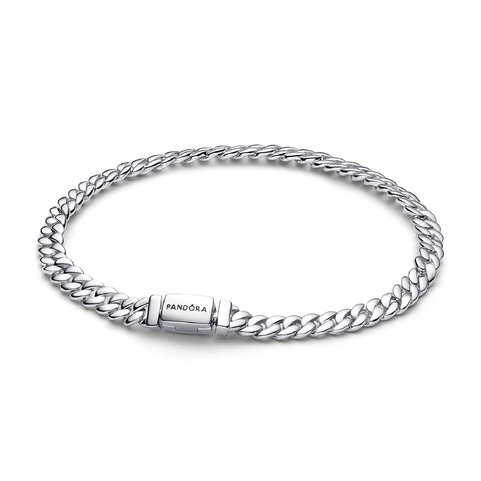 Bracciale Pandora in Argento Sterling 925 con maglia cubana 16 cm