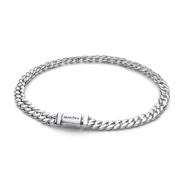 Bracciale Pandora in Argento Sterling 925 con maglia cubana 16 cm