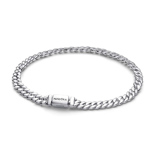 Bracciale Pandora in Argento Sterling 925 con maglia cubana 16 cm
