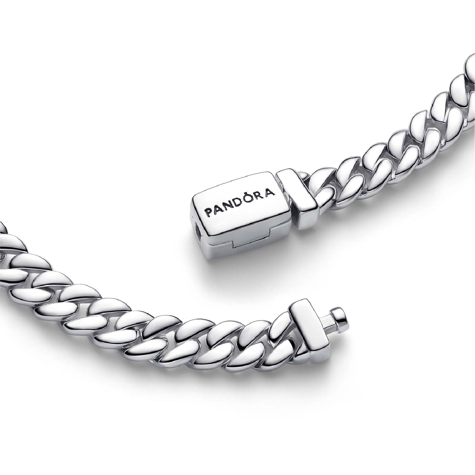 Bracciale Pandora in Argento Sterling 925 con maglia cubana 16 cm