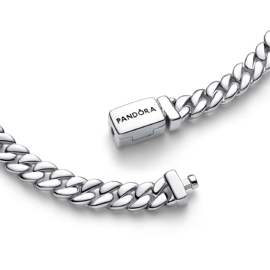 Bracciale Pandora in Argento Sterling 925 con maglia cubana 16 cm
