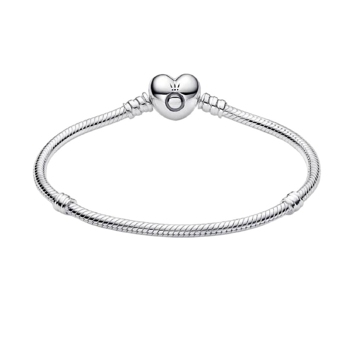 Bracciale Pandora Moments in argento con chiusura a cuore 15 cm