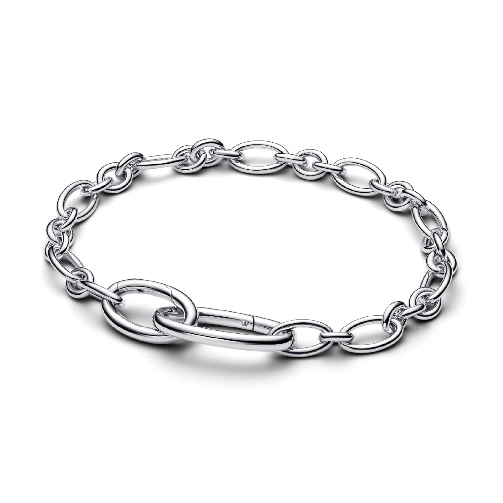 Bracciale Pandora in argento maglia link ovale da donna 17,5 cm