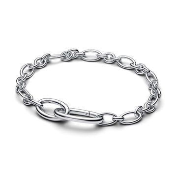 Bracciale Pandora in argento maglia link ovale da donna 17,5 cm