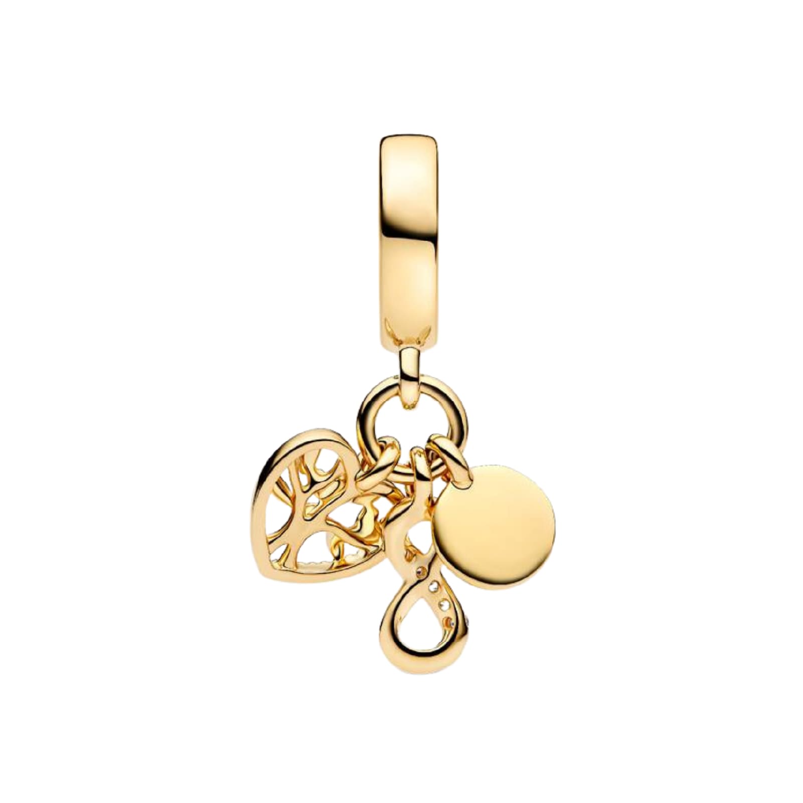 Charm pendente Pandora dorato Famiglia Per Sempre  MISURA UNICA