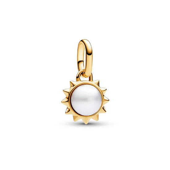 Charm pendente Pandora placcato oro con perla d'acqua dolce P.763035C01