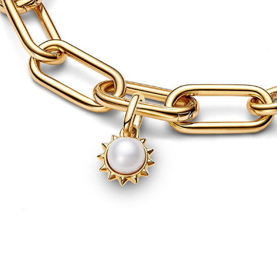 Charm pendente Pandora placcato oro con perla d'acqua dolce P.763035C01